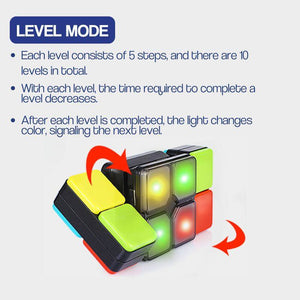 Smart Light Cube interactive STEM puzzle game with colorful LED lights and flip-and-slide action