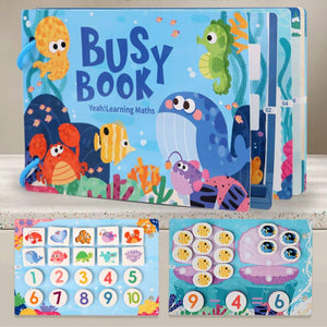 Early Education Busy Book with reusable stickers and educational puzzles for children aged 4-6 years
