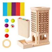 Natural wooden Pick-Up Sticks game set for interactive parent-child brain training and fun learning