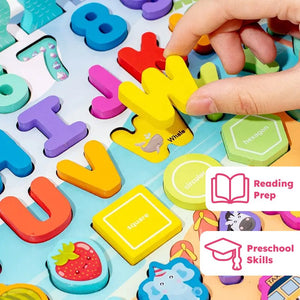 Montessori Big Skills Set with fishing board, fidget sensory ball, and busy ball for toddlers' motor and problem-solving skills