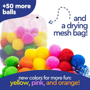 Reusable water inflated cotton ball set with colorful lightweight balls for kids' outdoor fun and games