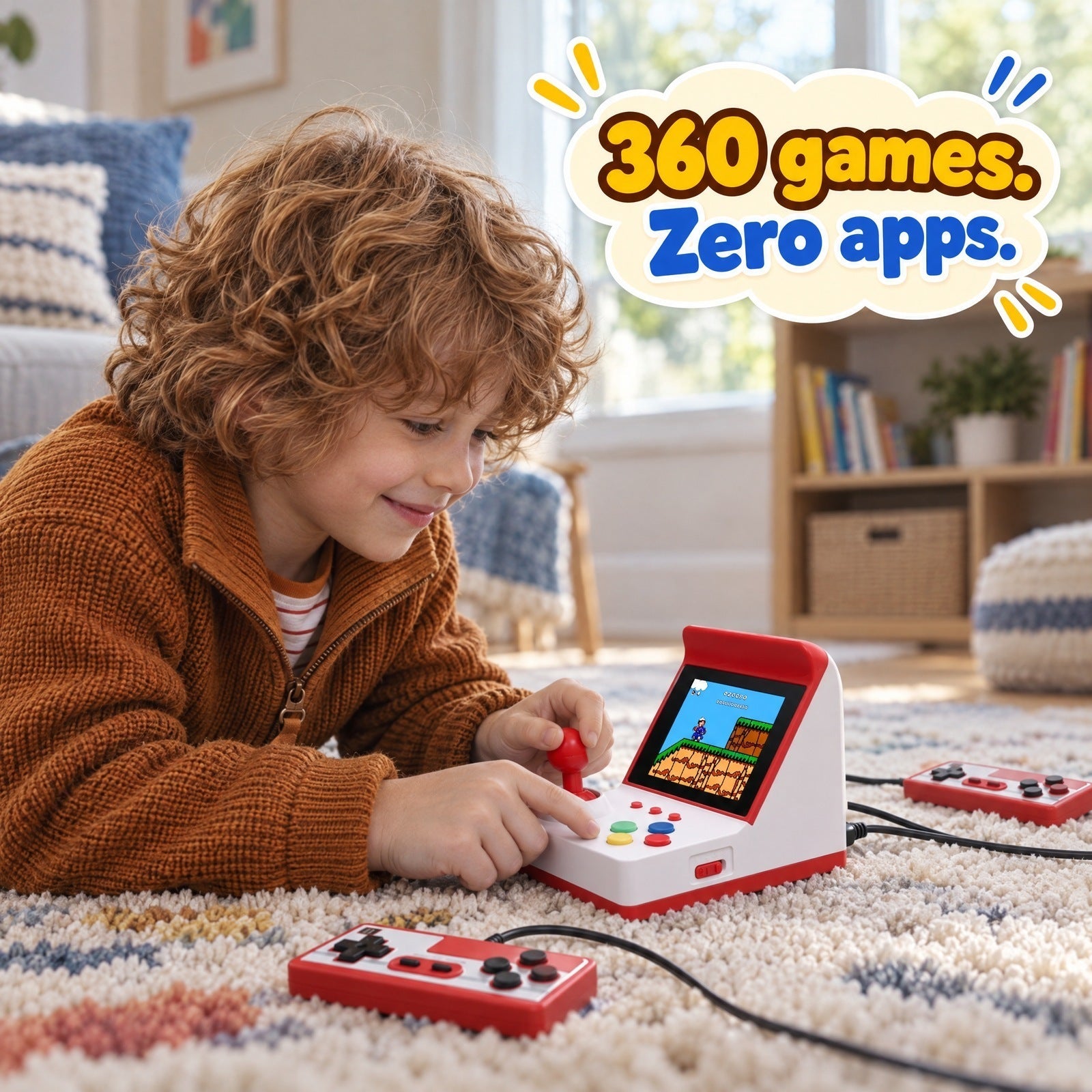Mini Arcade Retro Game Console with Two Controllers