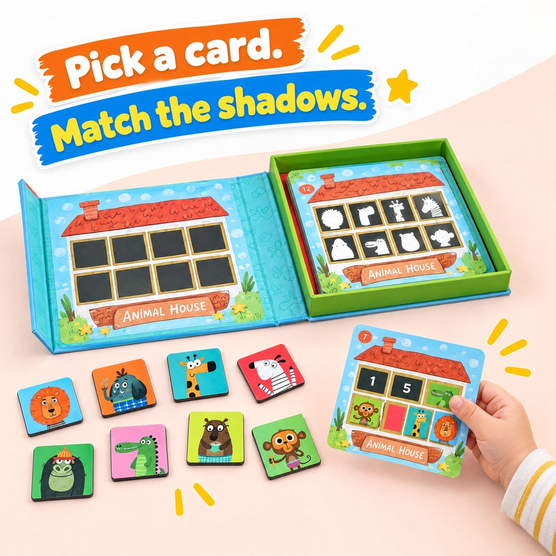 Magnetic Animal House Matching Game – Montessori-inspired toy