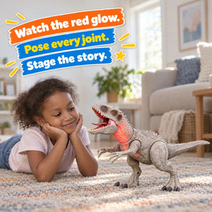 Big T-Rex Dinosaur Figure with Roar Sound & Light