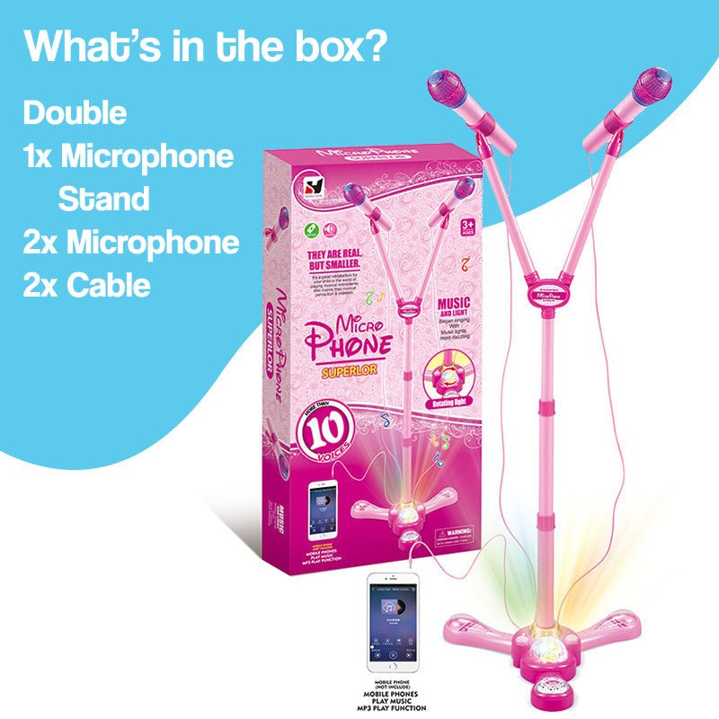 Complete Karaoke Mic Set with LED Stand - Halloween Collection