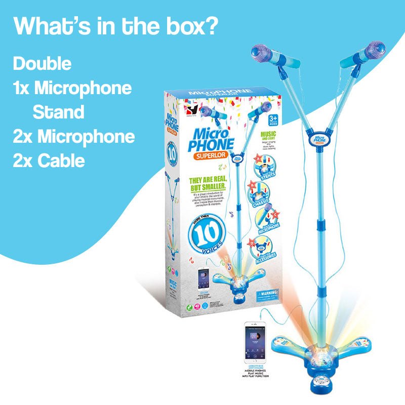 Complete Karaoke Mic Set with LED Stand - Halloween Collection