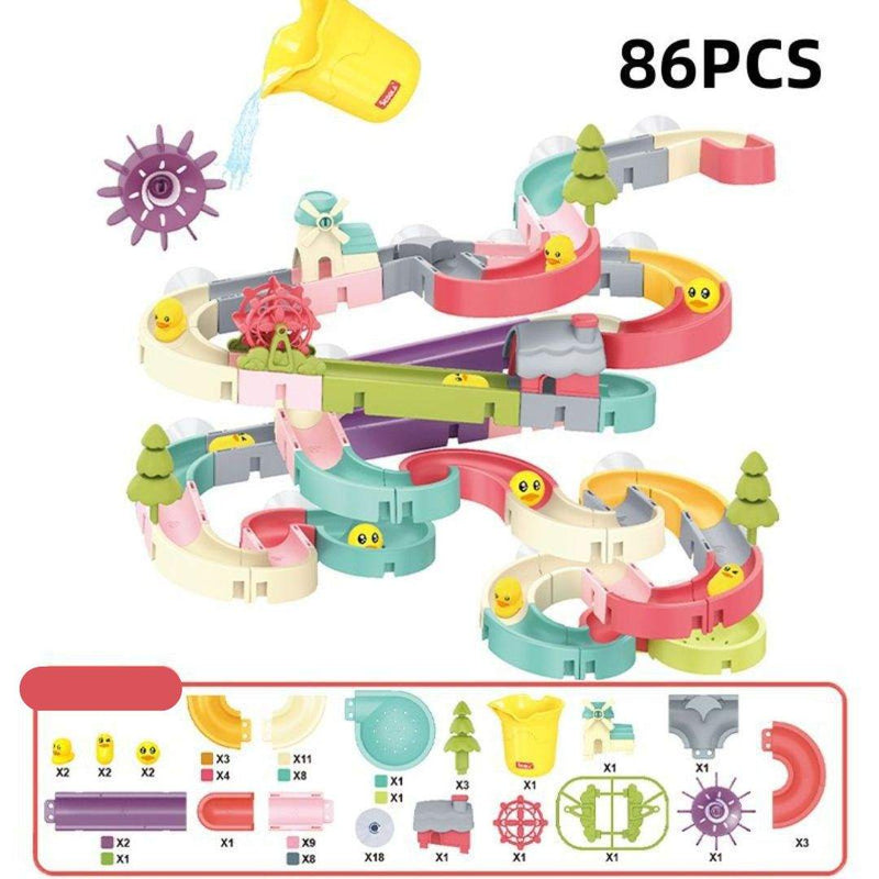 Water Play Track Sliding DIY Bath Toy Set