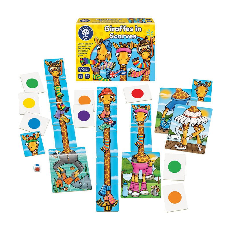 Fast and Slow Fox Giraffe counting toy with colorful cards and interactive educational playset for children aged 4-6