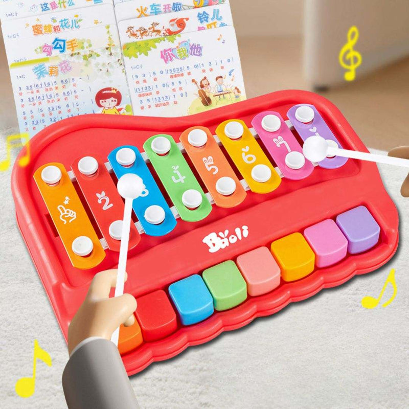 Kids Wooden Eight-Tone Percussion Xylophone Educational Toy