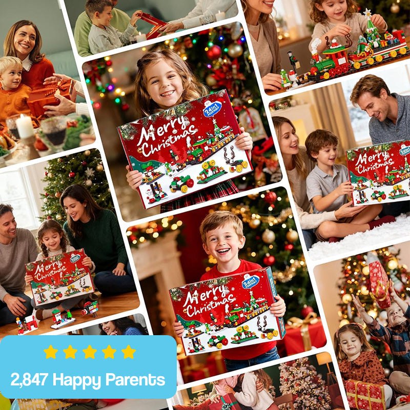 Holiday Express Train Advent Calendar Christmas building toy for kids ages 6+ with 24 days of surprises and STEM-friendly play.