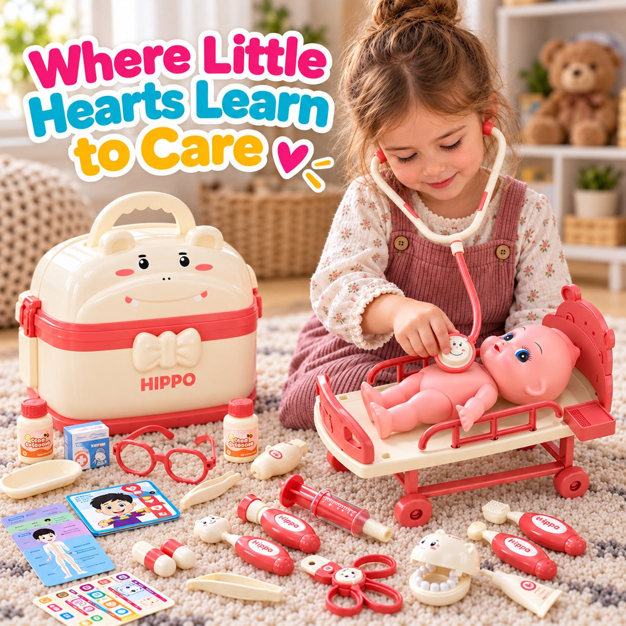 Little Doctor Play Kit with Hippo Carry Case