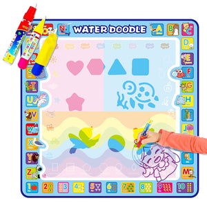 Kids Zero Mess Doodle Magic Water Drawing Mat With Pen And Brush