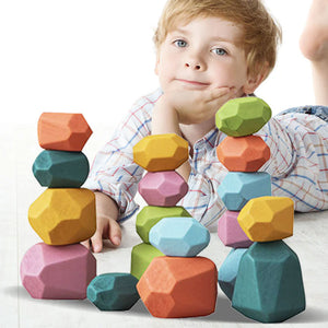 Wooden Stones Stacking Toy