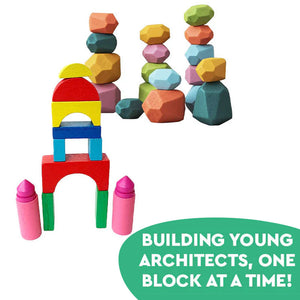 Wooden Stones Stacking Toy