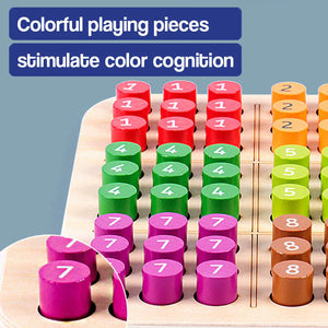 Wooden Sudoku Color and Number Memory Board