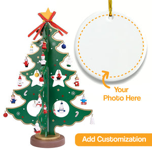 Customizable Wooden Keepsake Christmas Tree