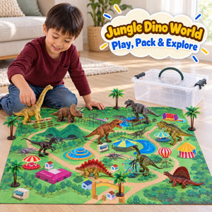 Educational Dinosaur Jungle World Toy Carpet Suitcase Set