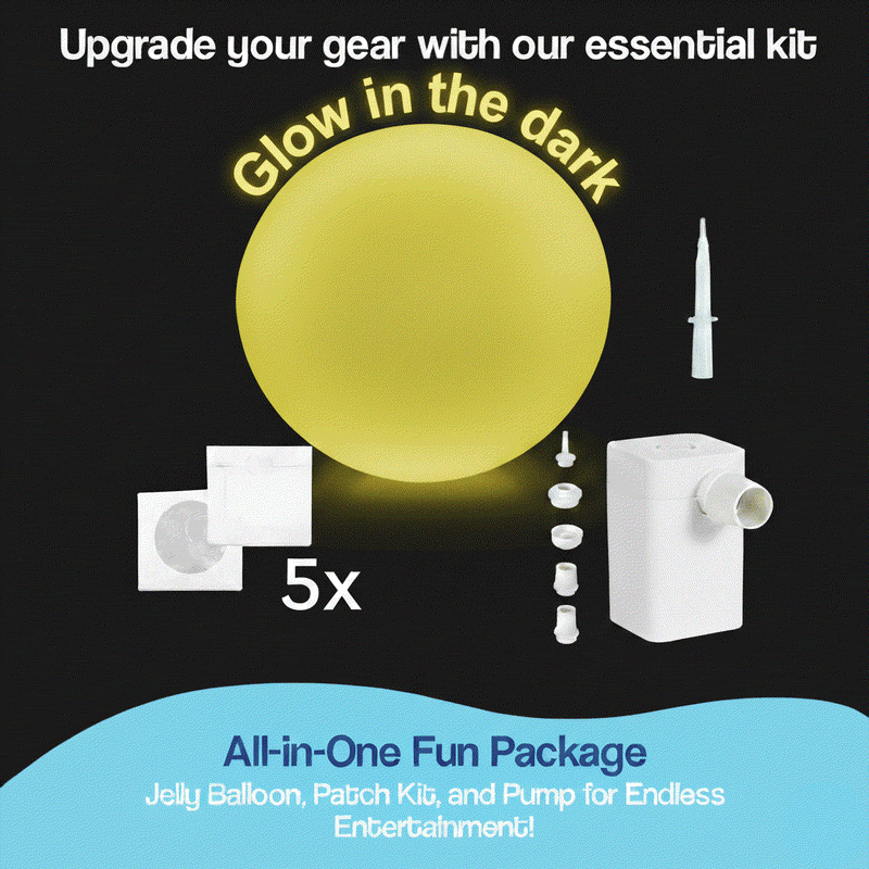 Giant Jelly Balloon Ball glow-in-the-dark kit with pump and patch set for outdoor fun and active play