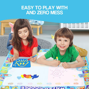 Kids Zero Mess Doodle Magic Water Drawing Mat With Pen And Brush