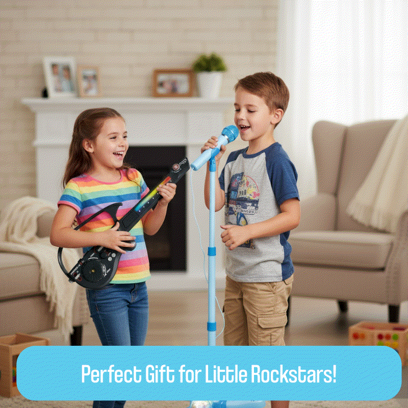 Complete Karaoke Mic Set with LED Stand - Halloween Collection